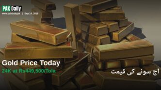 Stacked gold bullion bars representing Pakistan gold price update