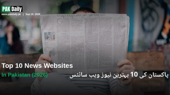 Person reading a newspaper, representing Pakistan's top news websites