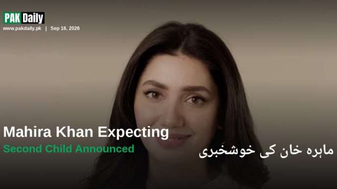 Mahira Khan smiling, announcing her second pregnancy