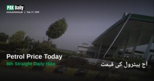 A petrol pump station in Pakistan, illustrating the latest fuel price hike