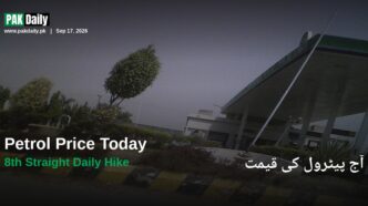 A petrol pump station in Pakistan, illustrating the latest fuel price hike