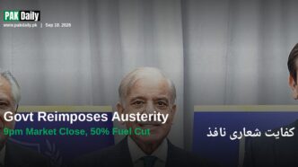 Prime Minister Shehbaz Sharif, who announced Pakistan's renewed austerity measures amid the fuel crisis