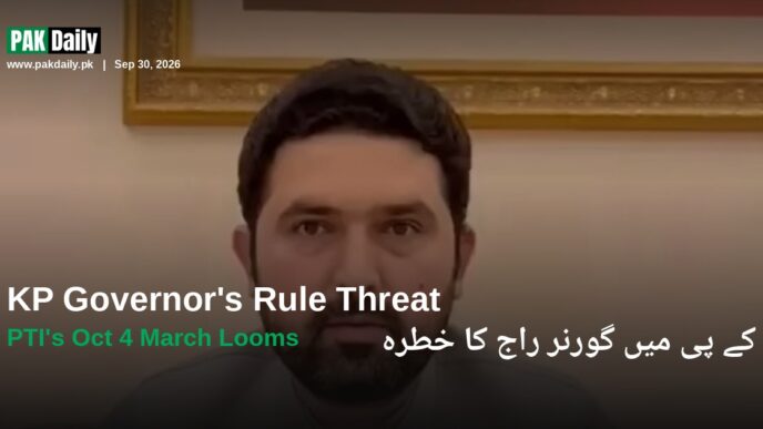 KP Chief Minister Sohail Afridi amid governor's rule standoff