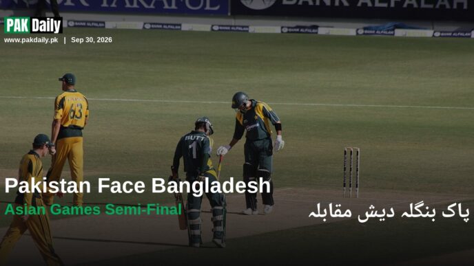 Pakistan cricket team in action, ahead of their Asian Games 2026 semi-final against Bangladesh
