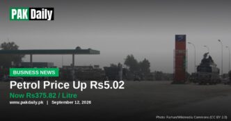 Petrol price in Pakistan rises to Rs375.82 per litre at a PSO petrol station