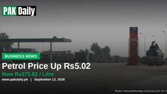 Petrol price in Pakistan rises to Rs375.82 per litre at a PSO petrol station