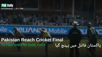 Pakistan cricketer batting in a T20 international, representing Pakistan's Asian Games 2026 cricket final against India