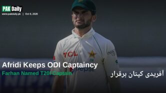 Shaheen Afridi in Pakistan cricket kit, retained as ODI captain as Sahibzada Farhan takes over T20I leadership