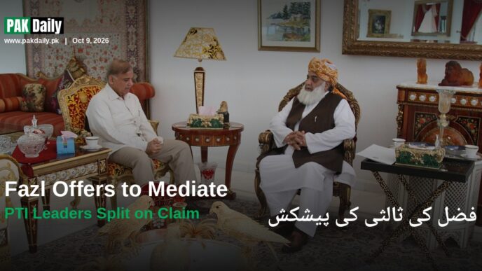 PM Shehbaz Sharif meets JUI-F chief Maulana Fazlur Rehman as both sides discuss political mediation