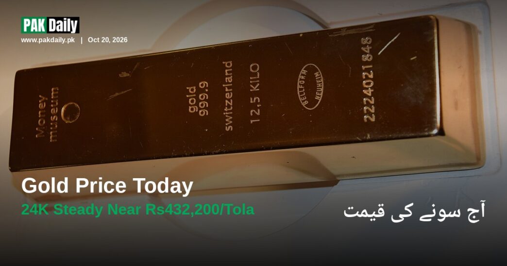 Gold bullion bar representing gold prices in Pakistan