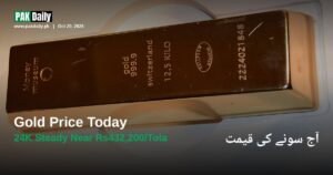 Gold bullion bar representing gold prices in Pakistan