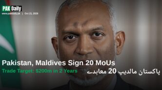 Maldivian President Mohamed Muizzu, whose state visit to Pakistan produced 20 bilateral MoUs