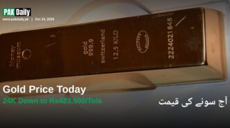 Gold bullion bar representing gold prices in Pakistan today, October 24, 2026