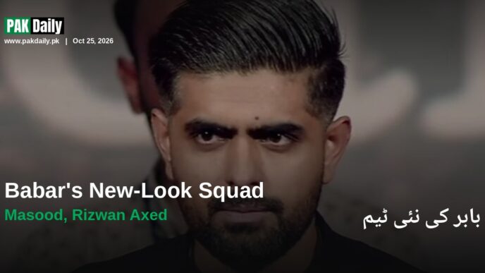 Babar Azam, who continues to captain Pakistan's Test squad after Shan Masood was dropped for the Sri Lanka series