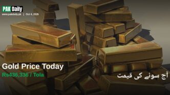 Stacked gold bullion bars representing Pakistan's gold price update