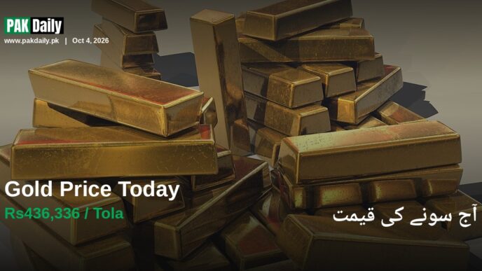 Stacked gold bullion bars representing Pakistan's gold price update